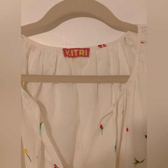 NWOT KITRI Azalea Mini Dress in White Vintage Floral - Picture 7 of 12